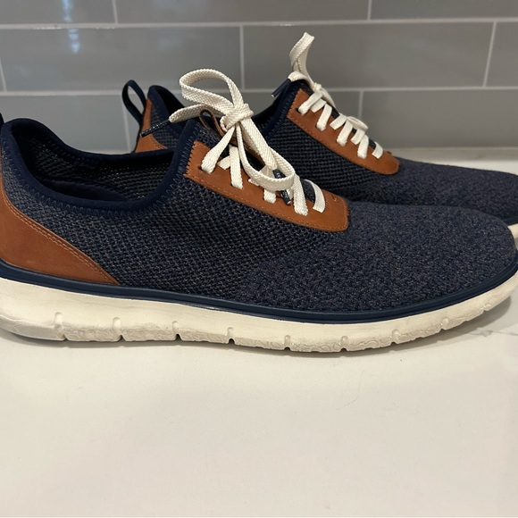 Cole Haan Zerogrand Stitchlite Oxford Marine Blue Knit / Ivory Mens‎ 13 EUC main image 4
